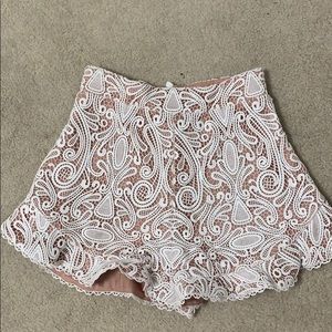 NWOT Alexis White Lace Shorts
